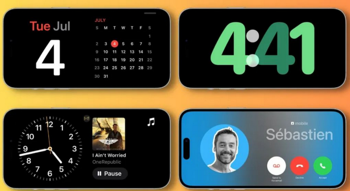 长白苹果手机维修分享iOS17横屏充电待机显示有什么好处 