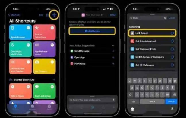 长白苹果14锁屏维修店分享iPhone14升级iOS16.4后如何创建锁屏快捷方式 
