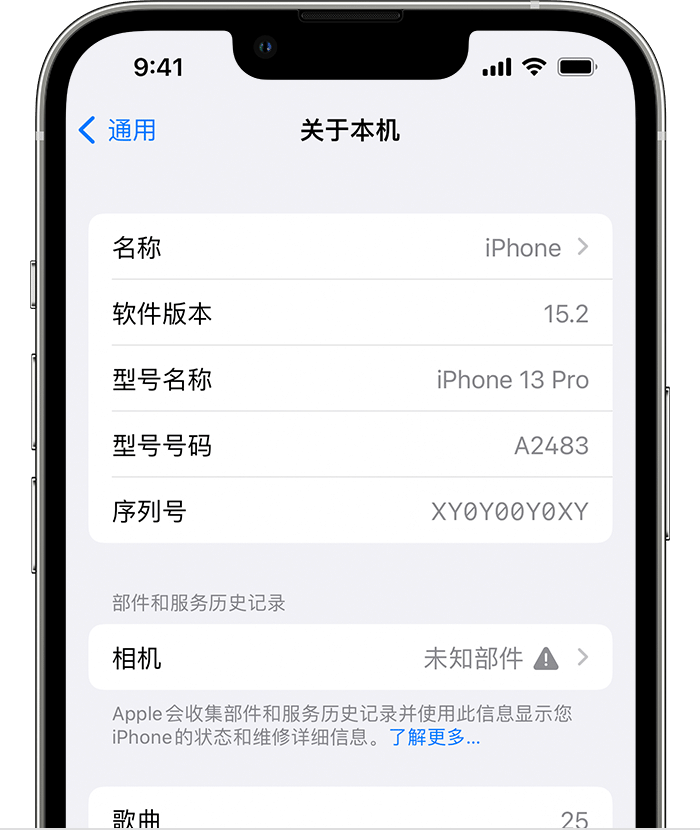 长白苹果维修分享iPhone 出现提示相机“未知部件”是什么原因？ 