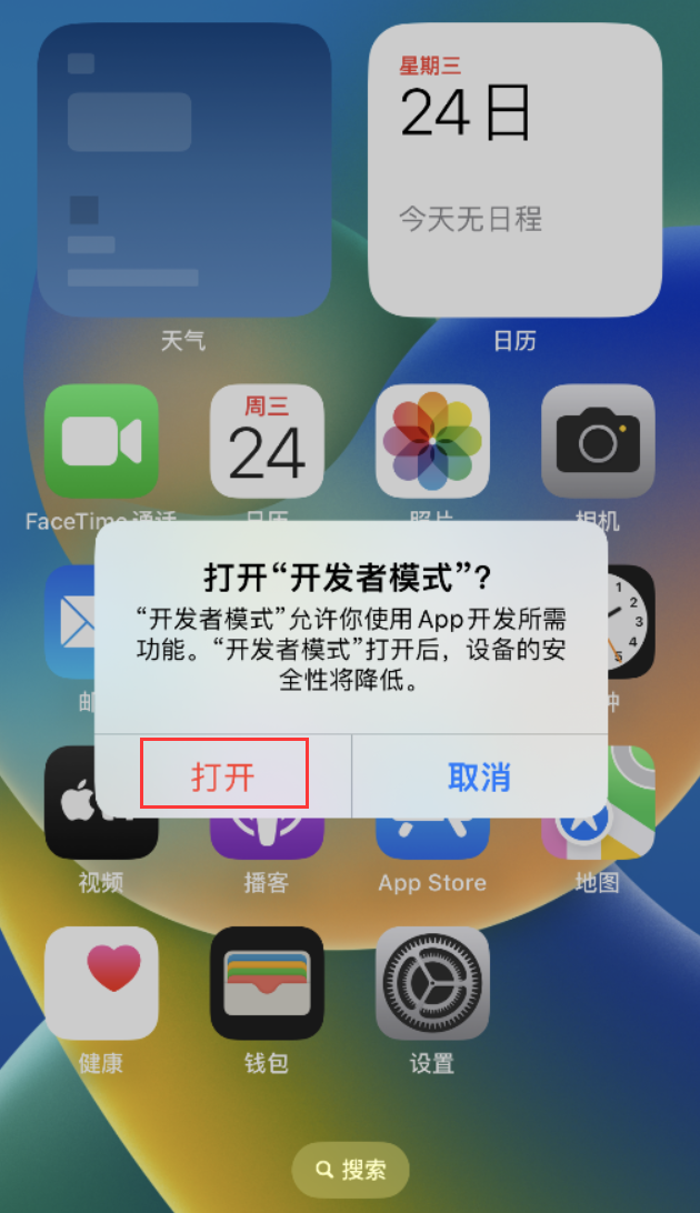 长白苹果手机维修分享如何打开开发者模式 