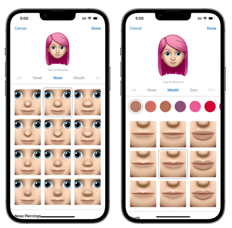 长白苹果手机维修分享​iOS 16中的拟我表情有了哪些变化和升级 